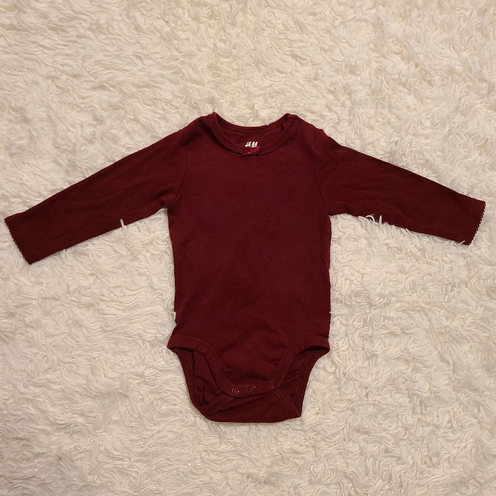 Maroon Bodysuit for Baby Girl